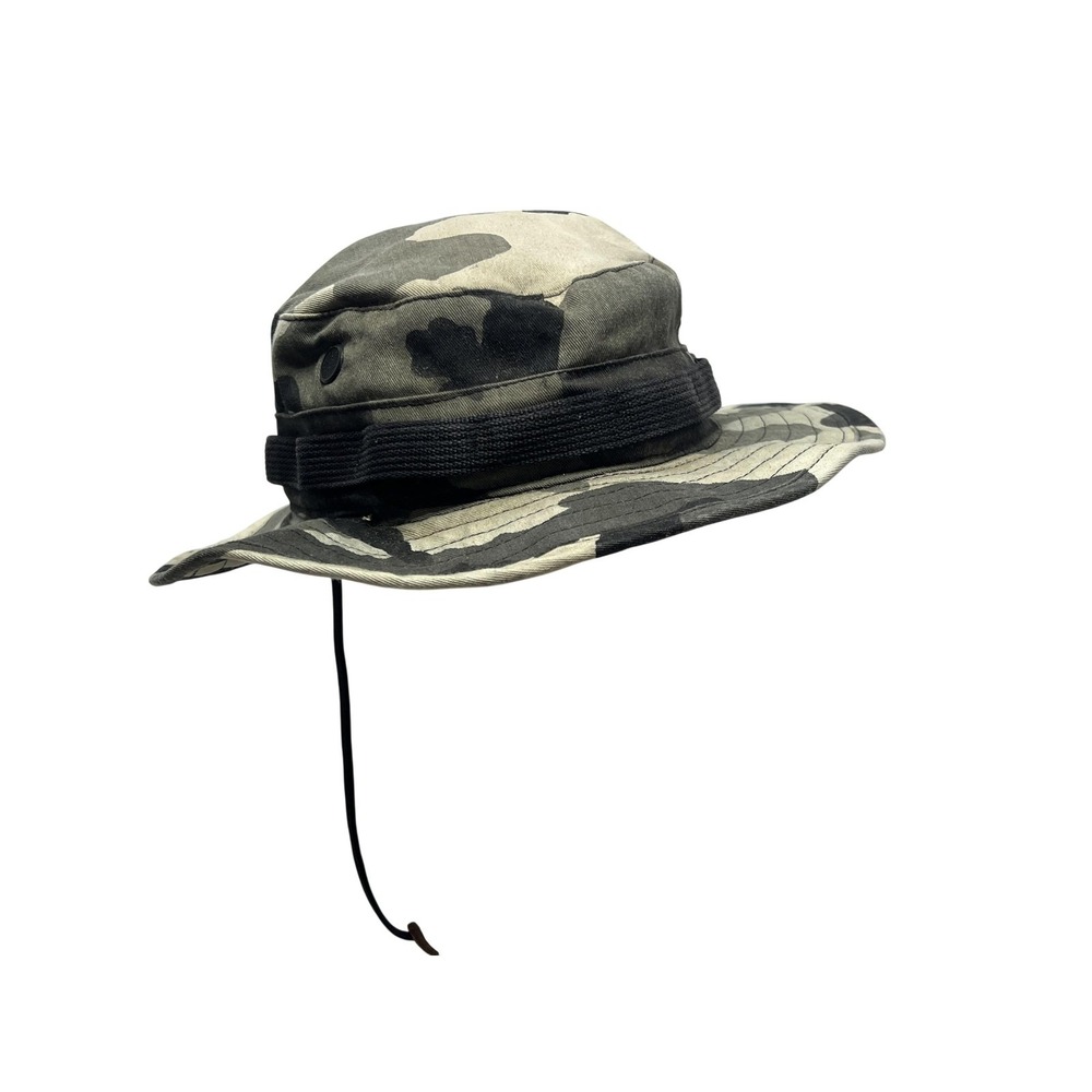 Boonie Hat Mens 7 1/4 Camo Wide Brim Adjustable Chin Strap Army Outdoor Hunting
